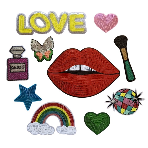 Strygemærker sæt "Sparkling" 10 stk.