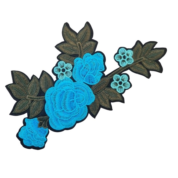 Strygemærke blomst blå 23 cm