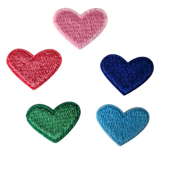 Strygemærker 5 stk. hjerter 2,5x2 cm