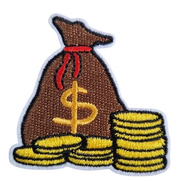 Strygemærke pengesæk 5x5 cm