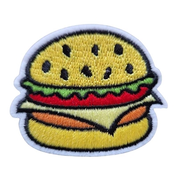 Strygemærker burger 5x4 cm broderi