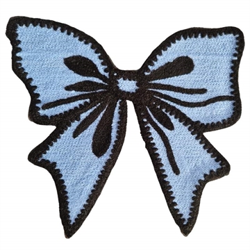 SYMÆRKE sløjfe lysblå 19x18 cm