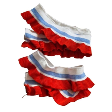 2 stk .ribkant med striber og flæse 