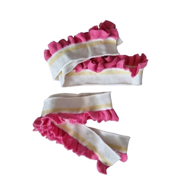 2 stk. rib med striber og flæse -