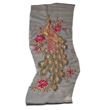 SYMÆRKE påfugl guld 70x30 cm 2. sortering