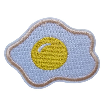 Strygemærke spejleæg 6x4 cm