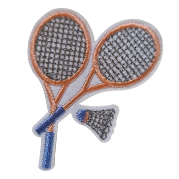 Strygemærke badminton 5x6,5 cm