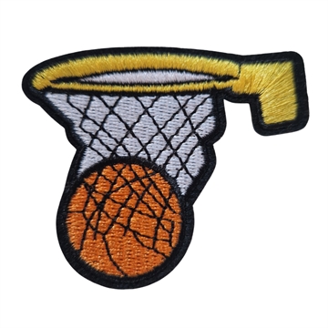 Strygemærke Basketball i net 6,5x5,5 cm.