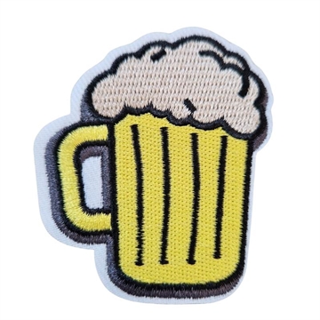 Strygemærke fadøl 6x6,5 cm