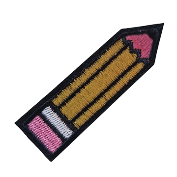 Strygemærke blyant guld 2x7 cm