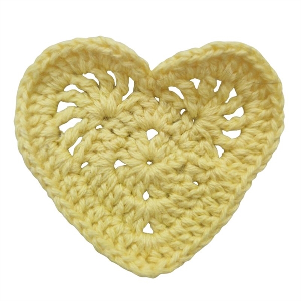 SYMÆRKE hjerte gul 5x4,5 cm