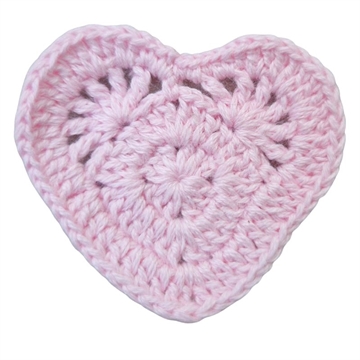 SYMÆRKE hjerte lyserød 5x4,5 cm