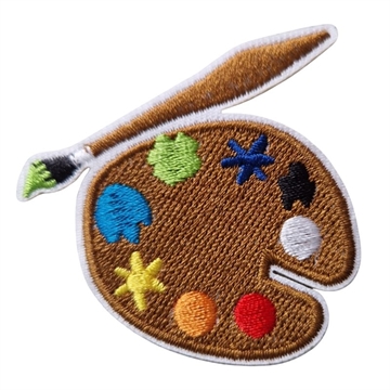 Strygemærke malerpalette 6,5x5 cm