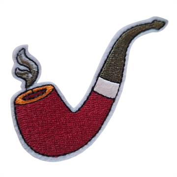 Strygemærke pibe 8,5x5 cm