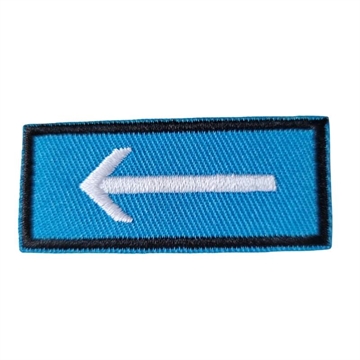 Strygemærker pil blå 5,5x2 cm