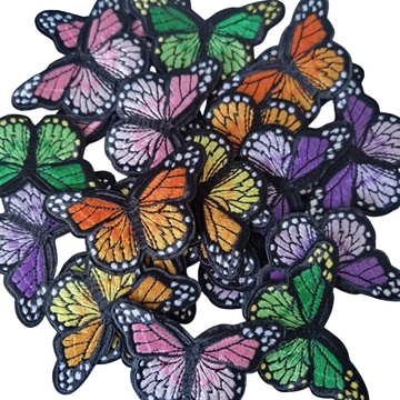 Strygemærker 3 stk. sommerfugle 