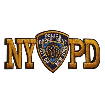 Strygemærker NYPD 11x5 cm - New York Police Department 