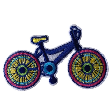 strygemærke-cykel-blå-børn