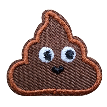 Strygemærke brun lort 3x3 cm