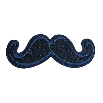 Strygemærke overskæg /moustache 5,5x2 cm.