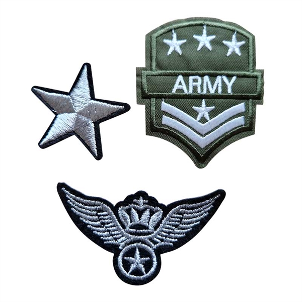 strygemærke-sæt-army-sølv