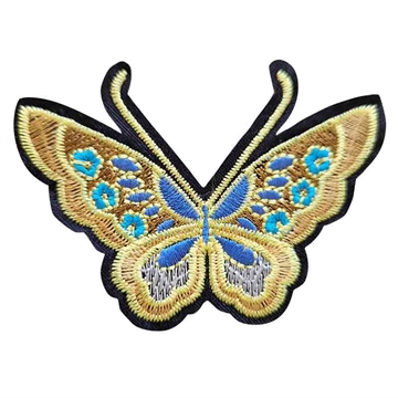 strygemærke-sommerfugl-gul-turkis