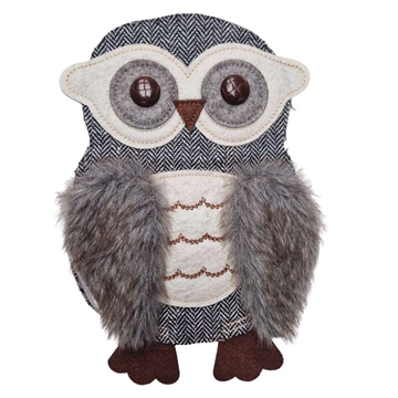 SYMÆRKE stor ugle brun 17x25 cm